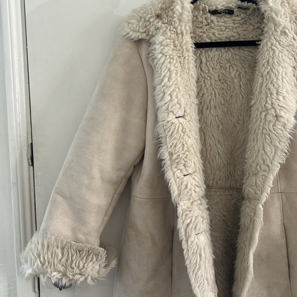 Vintage faux suede shearling coat - Picture 3 of 7